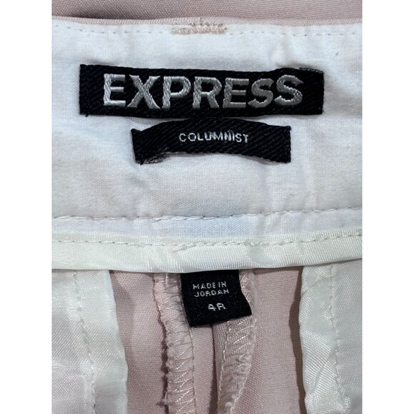 Express Columnist Light Pink Flare Pants Size 4R - Picture 3 of 10